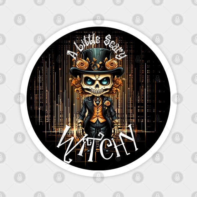 A Little Scary Witchy- Orange Magnet by littlewitchylif